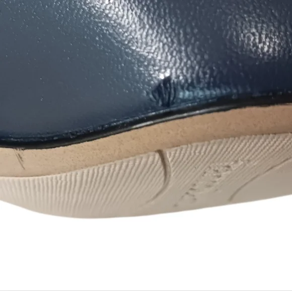 SOLD Franco Sarto Racer Pump Navy Block Heel - Picture 12 of 16